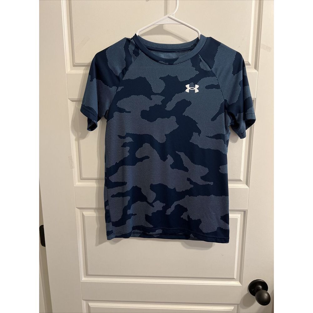 Under Amour Youth Large Dark Blue‎ Shirt Short Sleeve